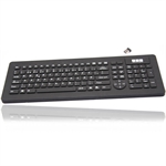 Antibakterielt tr�dl�st vandt�t industri keyboard med mikro USB receiver, sort (DANSK layout) - UDSOLGT